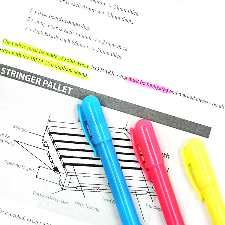 OEM Highlighters Neon Colors 6 Water Soluble Gel Crayon