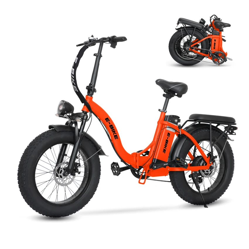 Revitalize Your Routine Folding Electric Bike with 36V Motor, 500W/1000W Power, and 20-Inch Fat Tires