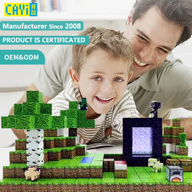 2025 My World Building Blocks 10-300pcs Diy Square Cube New Pixel Model Cube Creative DIY Puzzle Educational Toys For Children