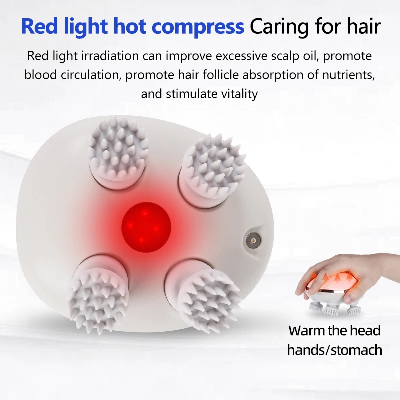 Electric Scalp Massager Portable Head Scratcher Pressure Release Massage Octopus Head Massage