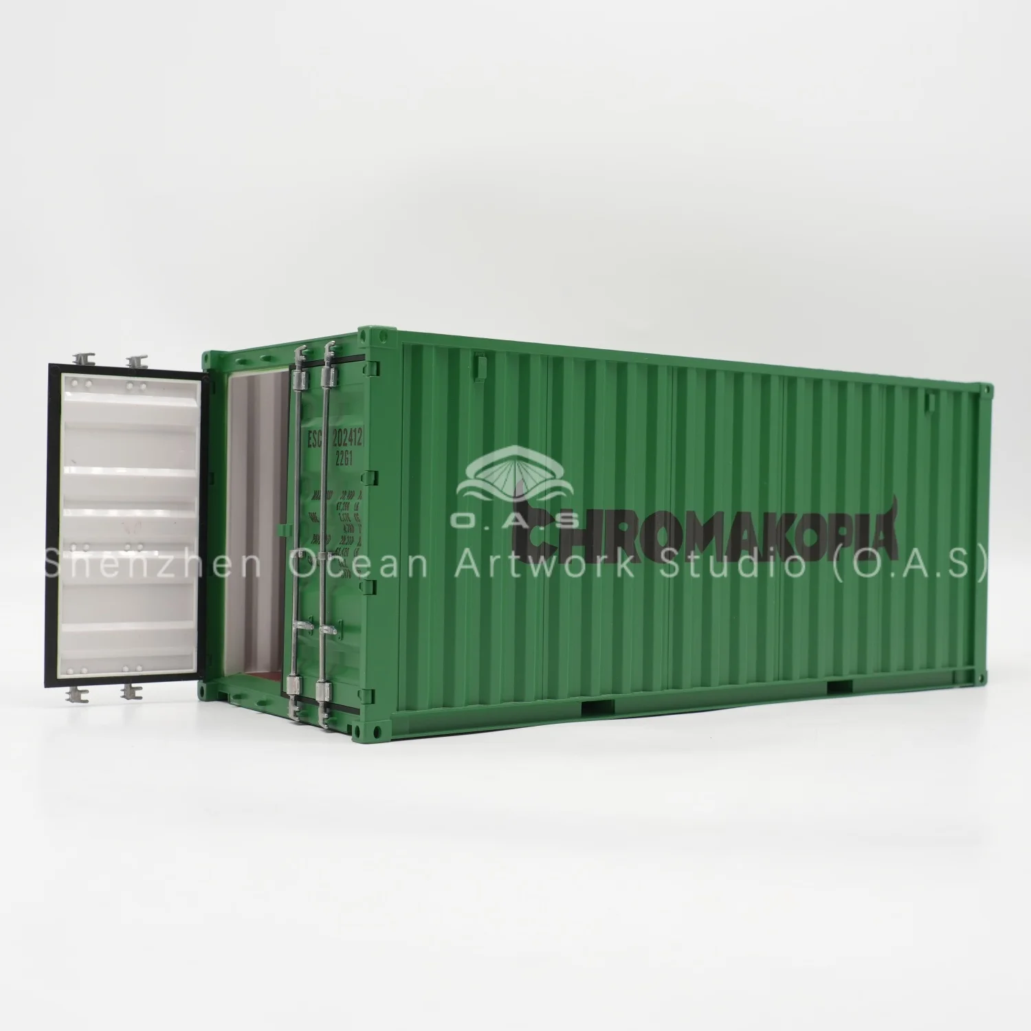 【L】O.A.S. Container Model Factory Tilpassede Skalerede 1:20 Plastikmodeller Fragtcontainere CHROMAKOPIA Container Model