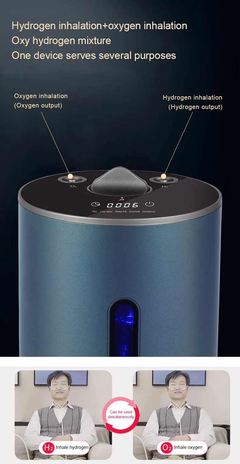 100ml Portable Hydrogen Inhalation Machine with 1 Year Warranty and 65W Power for Easy Home Use