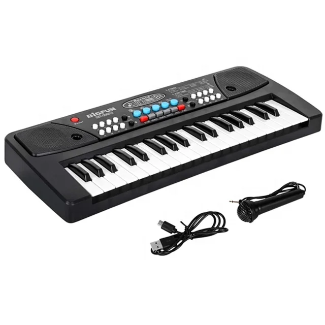 Includes microphone and 4 animal sounds portable piano Electronic Organ toys for child educational