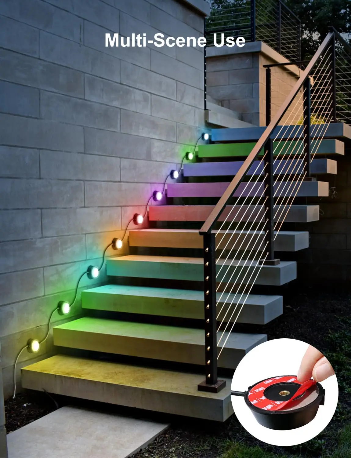 product 15 pack smart tuya app control rgbicw music sync pathway lightsground lightsoutdoor lawn light for garden yard patiodecor-40