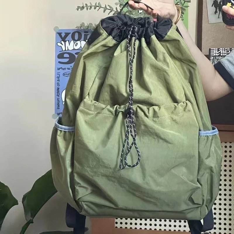 2025 New Korean Version of Drawstring Backpack Cycling Backpack Sports Travel Badminton Men'S and Women'S Tennis Bag