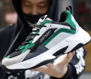 Wholesale Custom Man Black Sports Shoes Outdoor Light Weight Fashion Sneakers Mens air Sport Shoes