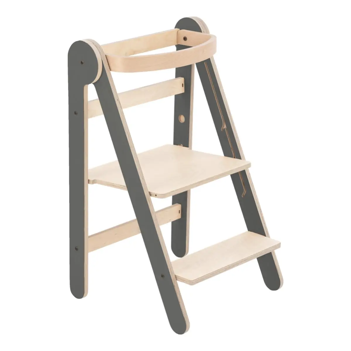 Step Stool Wood Toy Learning Tower Kitchen Helper New Adjustable Height ...
