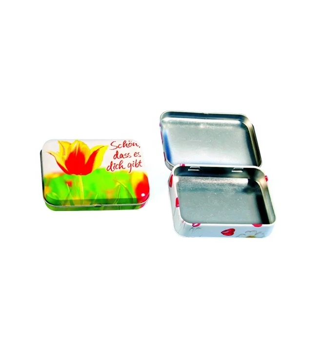 Wholesale Personalized Chewing Gum Tin Boxes Mint Tins With Hinged Lid