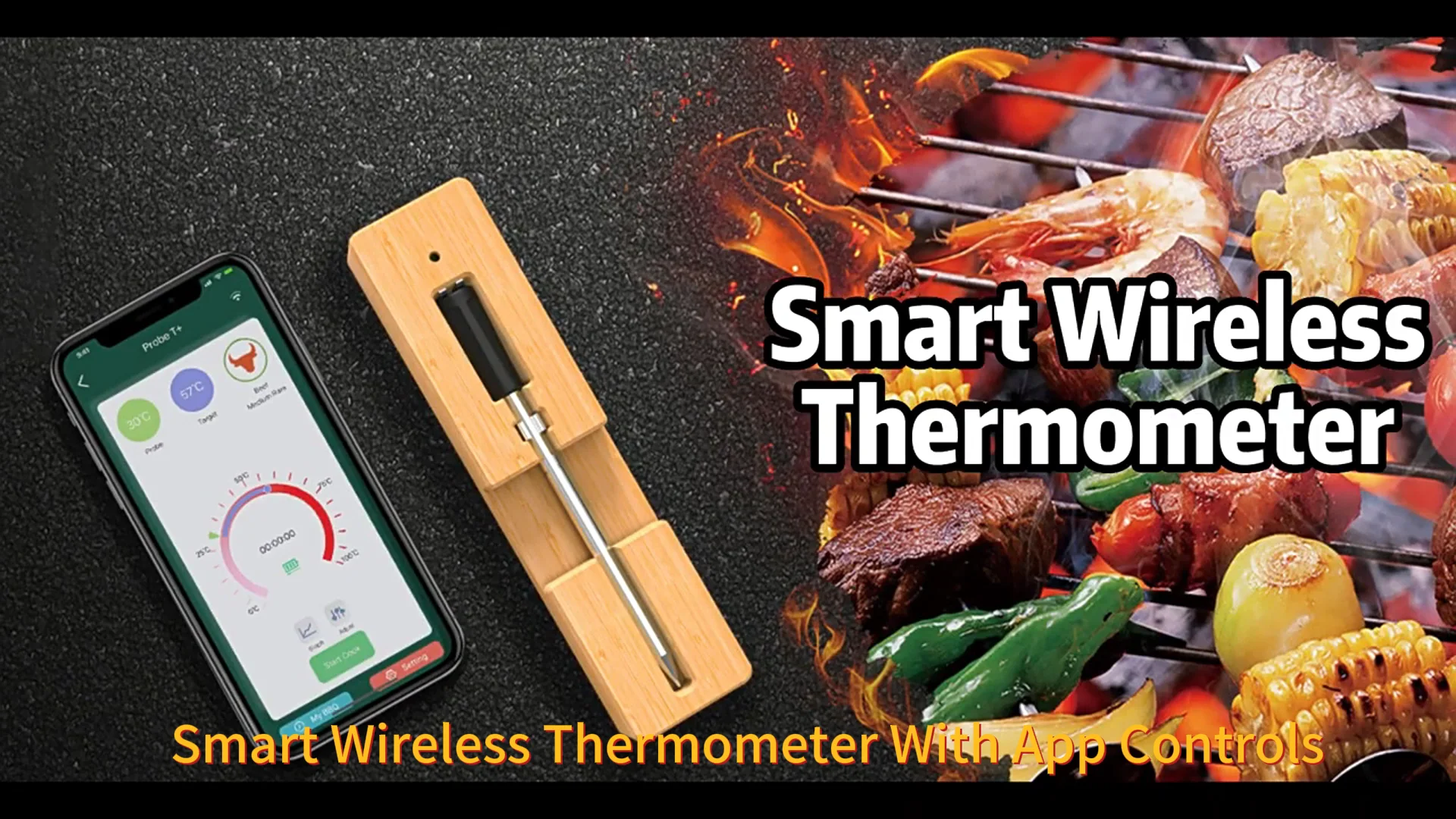 New Long Range Smart Blue Tooth Grill Thermometer For Cooking Wireless