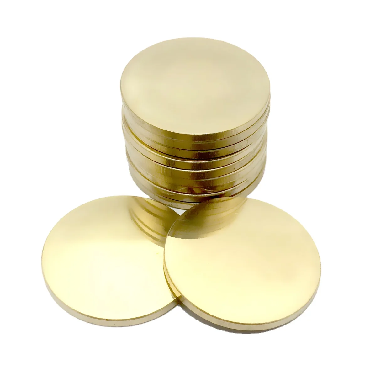 チャレンジコインブランク 真鍮製 金メッキ シルクスクリーン印刷 カスタムロゴ 卸売 大人気