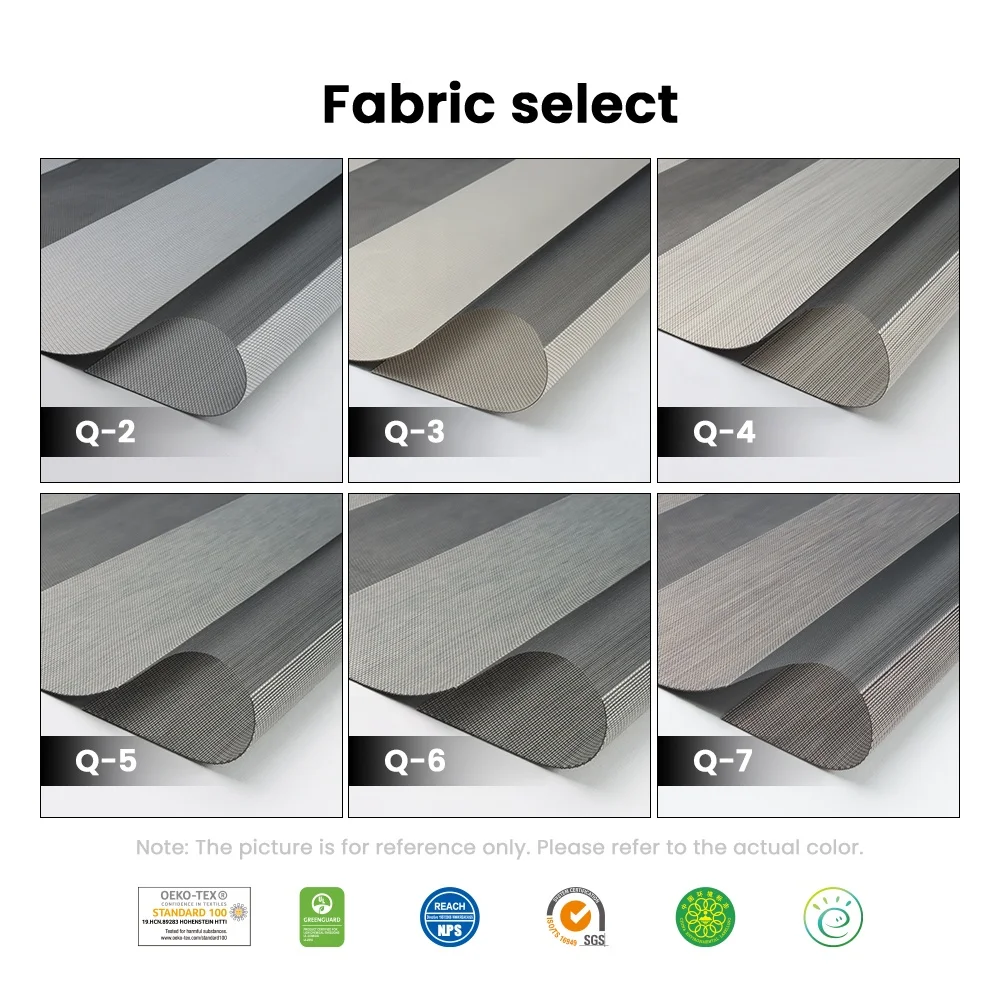 MING CHEN Motorized Smart Window Shades zebra Rolling Blinds with Remote Control Battery google Smart Electric Blinds for Window