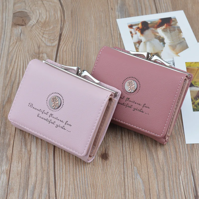 Mini Wallet Simple Ladies Short Coin Purse Wallet for Women Fashionable Ladies Wallets and Purses Women