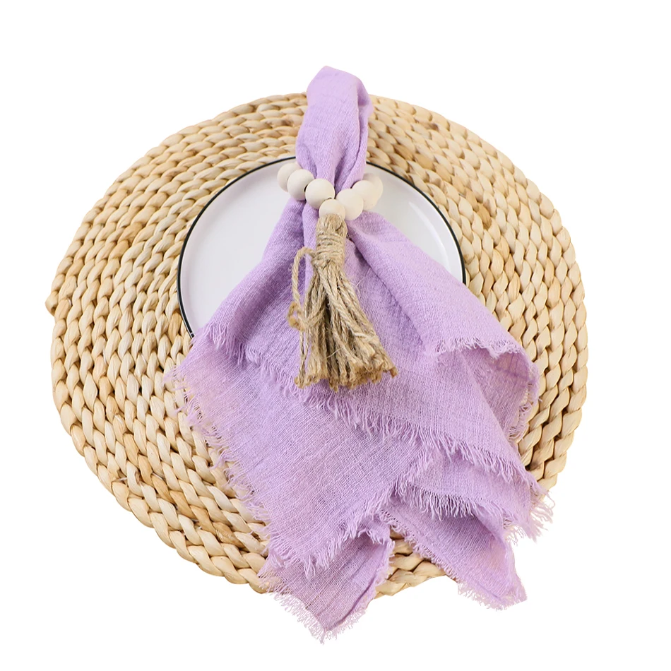 40*40 см Оптовые Заказные марлевые крафт салфетки многоразовые обеденные свадебные украшения стола