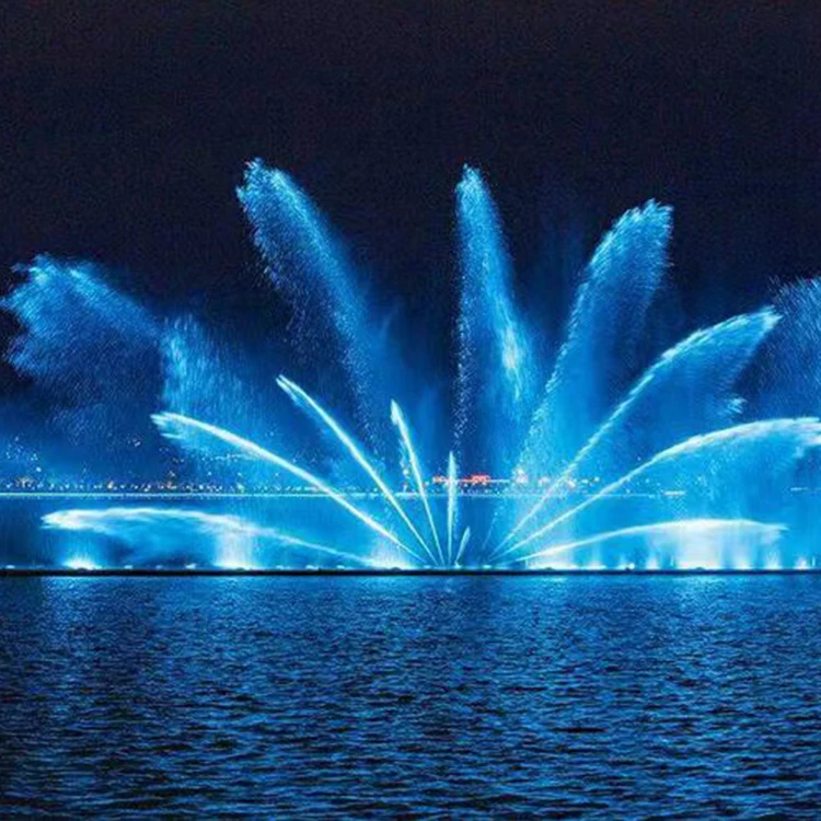 Pool Large Floating Waterfall Spout Dancing Musical Water Fountain Outdoor