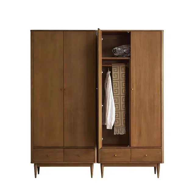 Scandinavian solid wood closet boxwood household log storage cabinet