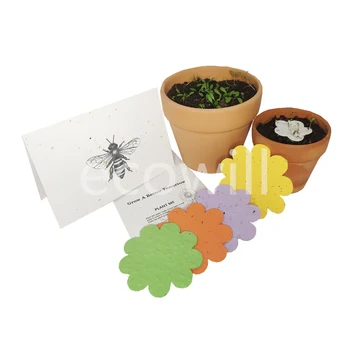Plantable Brand Biodegradable Handmade Wildflower Seed Paper Bee Greeting Card