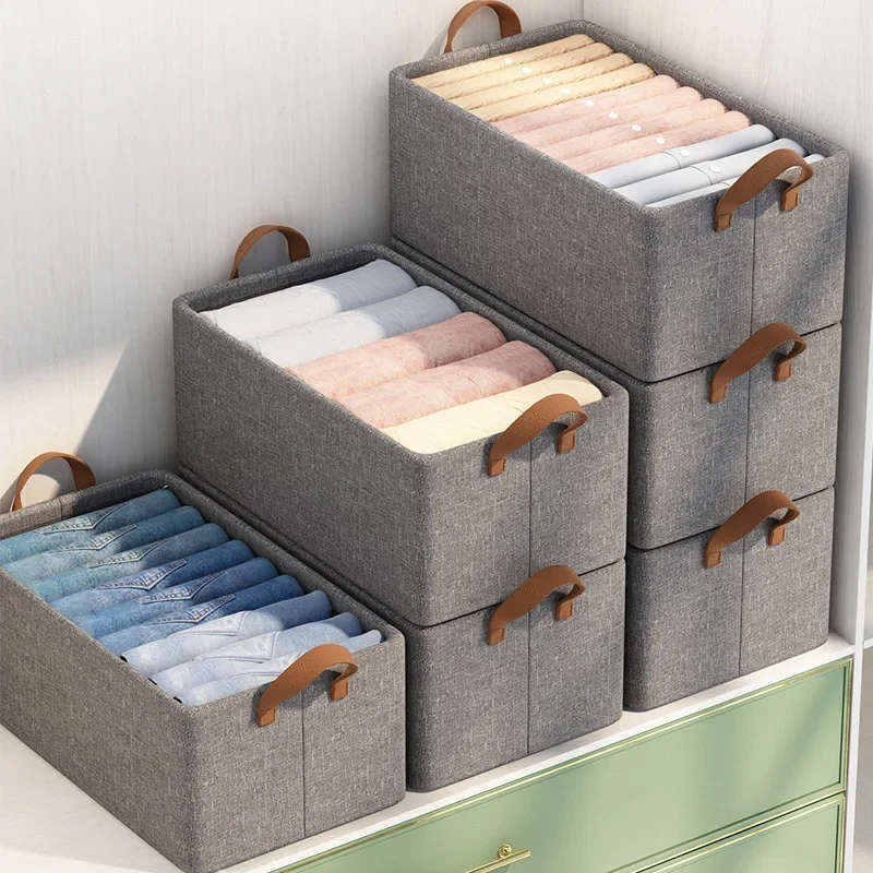 New DesignClothes Storage Box Collapsible Wardrobe Jeans Storage Box Clothes Sweater Organizer Storage Box