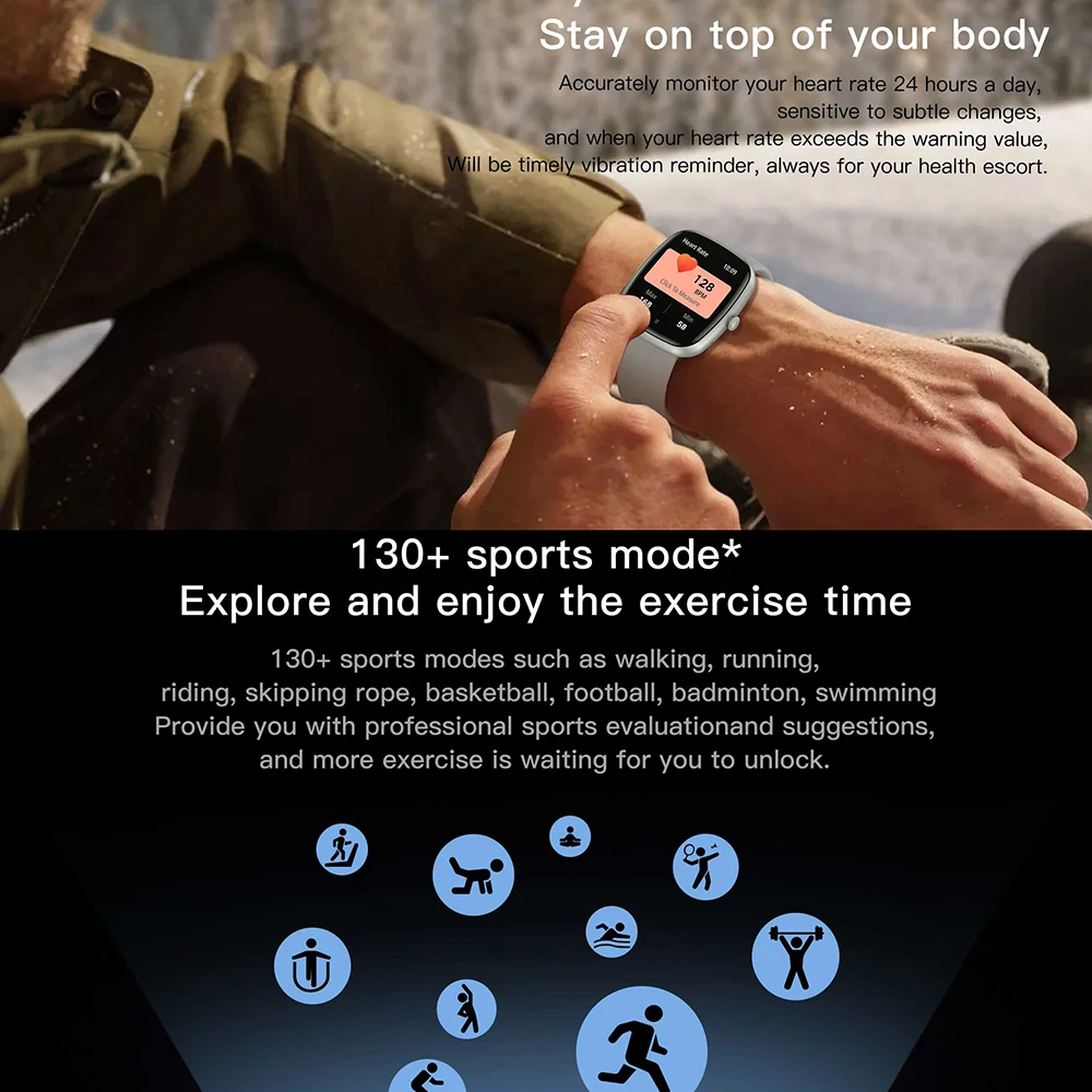 Z139 Smart Watch Touch Screen, 100+ Dials