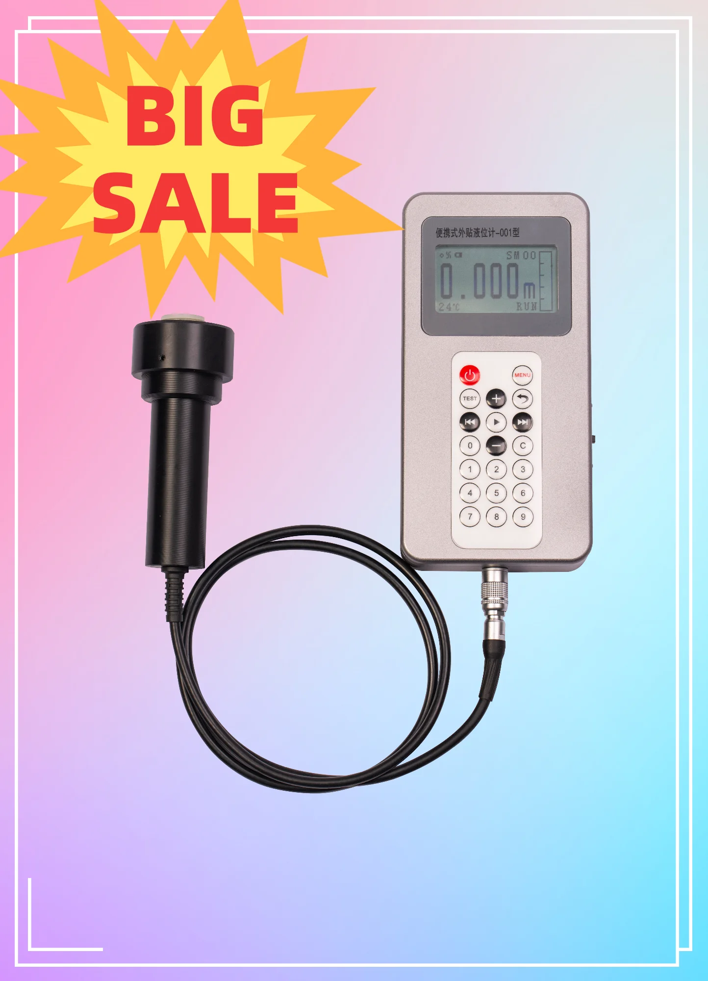 Ultrasonic External No-invasive Portable Tanks Level Gauge With