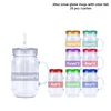 20oz snow globe mugs with color lids