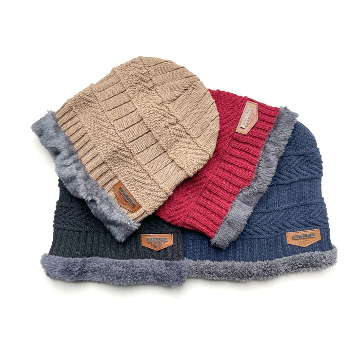 Z34 Soft Thicken Wool Ski Hat Men Warm Hats Neck Warm Winter Wool Hat ...