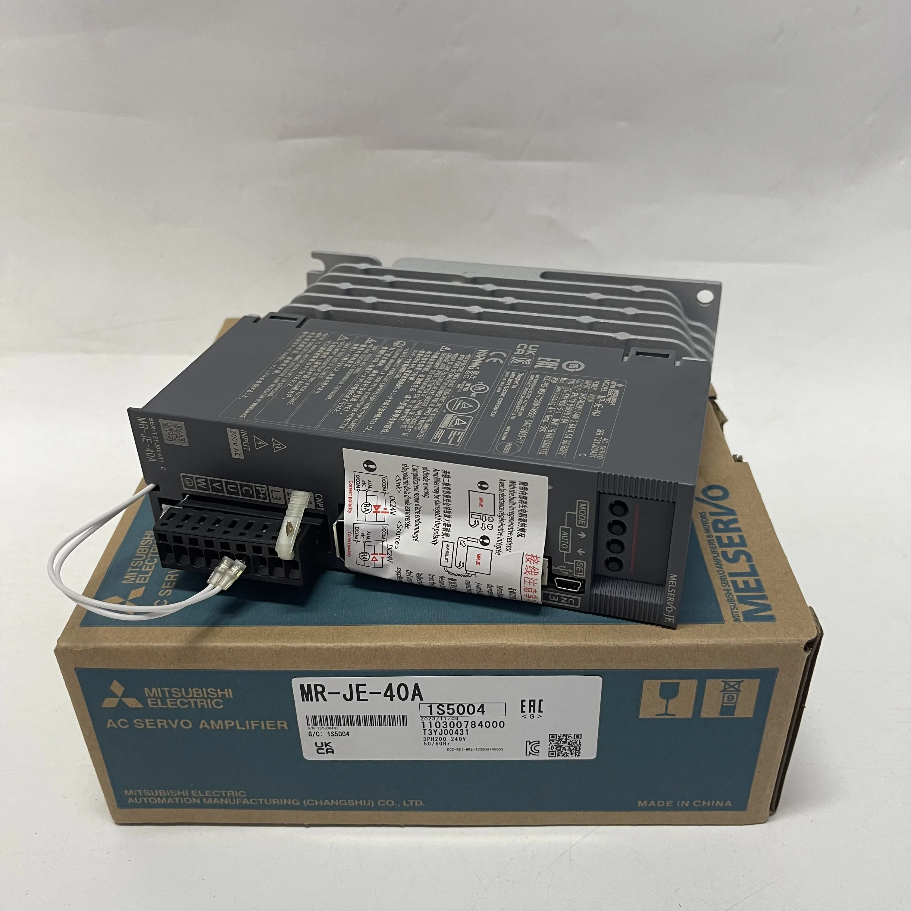 Mitsubishi AC Servo Amplifier MR-JE-40A Mitsubishi AC Servo Amplifier MR-JE-40A