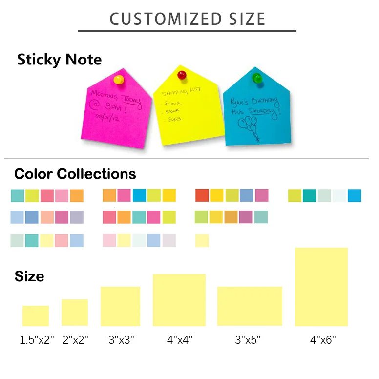 Sticky Note Size In Mm 2024 Ready Stock Can Be Sent to the Manufacturer With 3*3 Horizontal ...