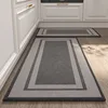 Gold-woven kitchen mat - border midnight