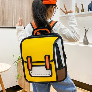3D Primary School Bags for Girls Cute Waterproof Kids Bag School Student Cartoon Girl Children Backpack