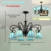 8 Paralumi blu mare