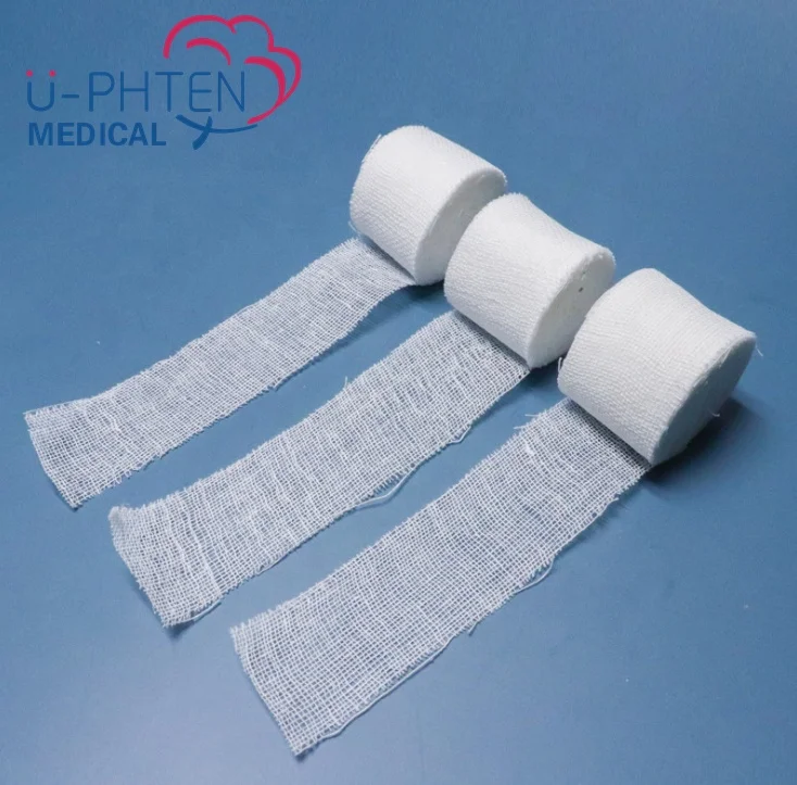 hospital disposable consumable 100% cotton gauze bandage roll factory price w o w bandage