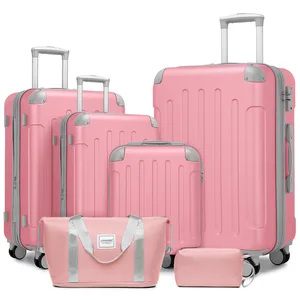 custom logo For High-Value Multi-Functional Neoprene Waterproof Password Box Set Women Lightweight Luggage Universal Wheels Expandable