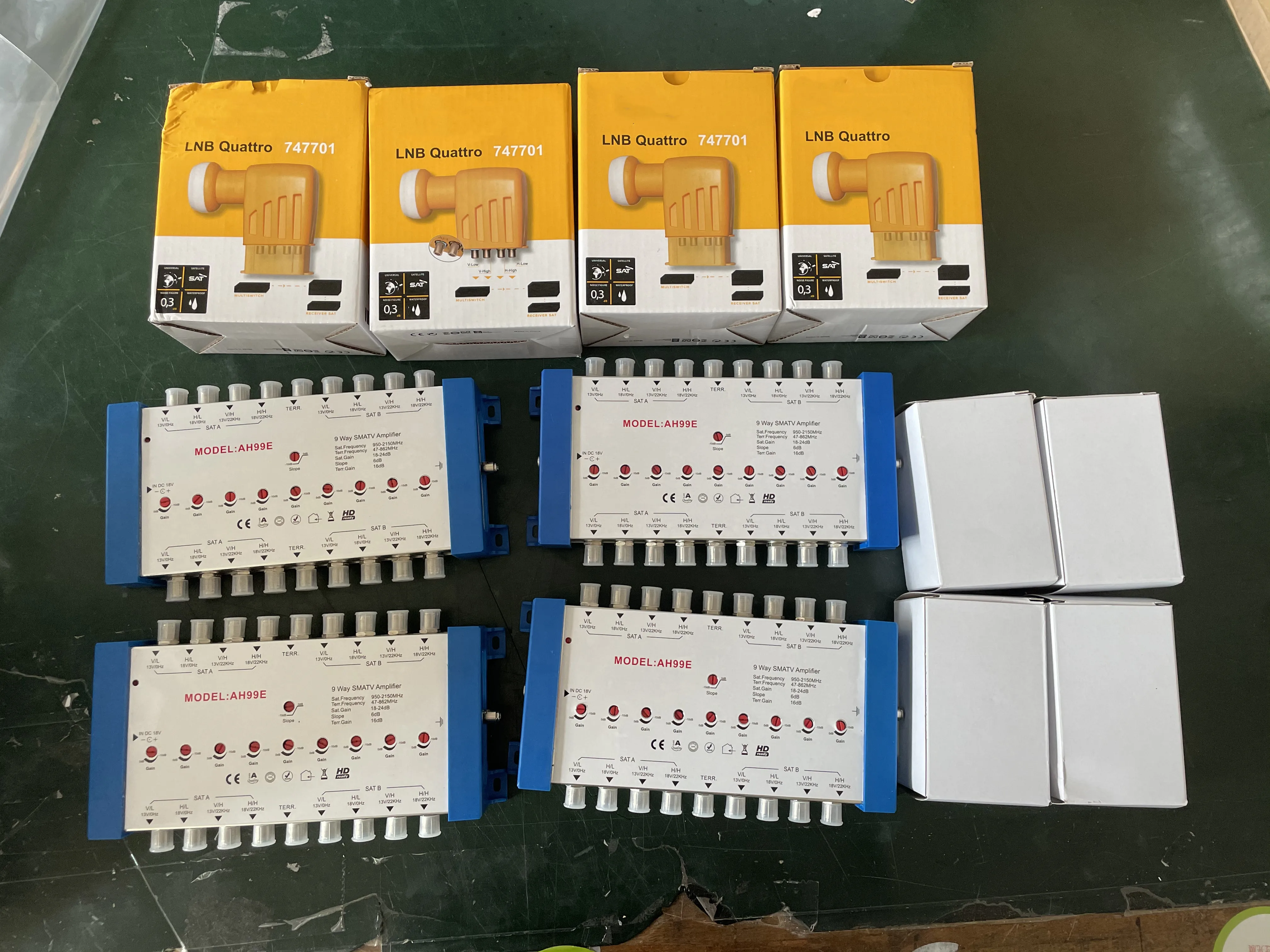 Best Price 9 Inputs 9 Outputs Satellite Amplifier   signal Amplifiers Satellite Internet Satellite TV  Antenna Amplifier