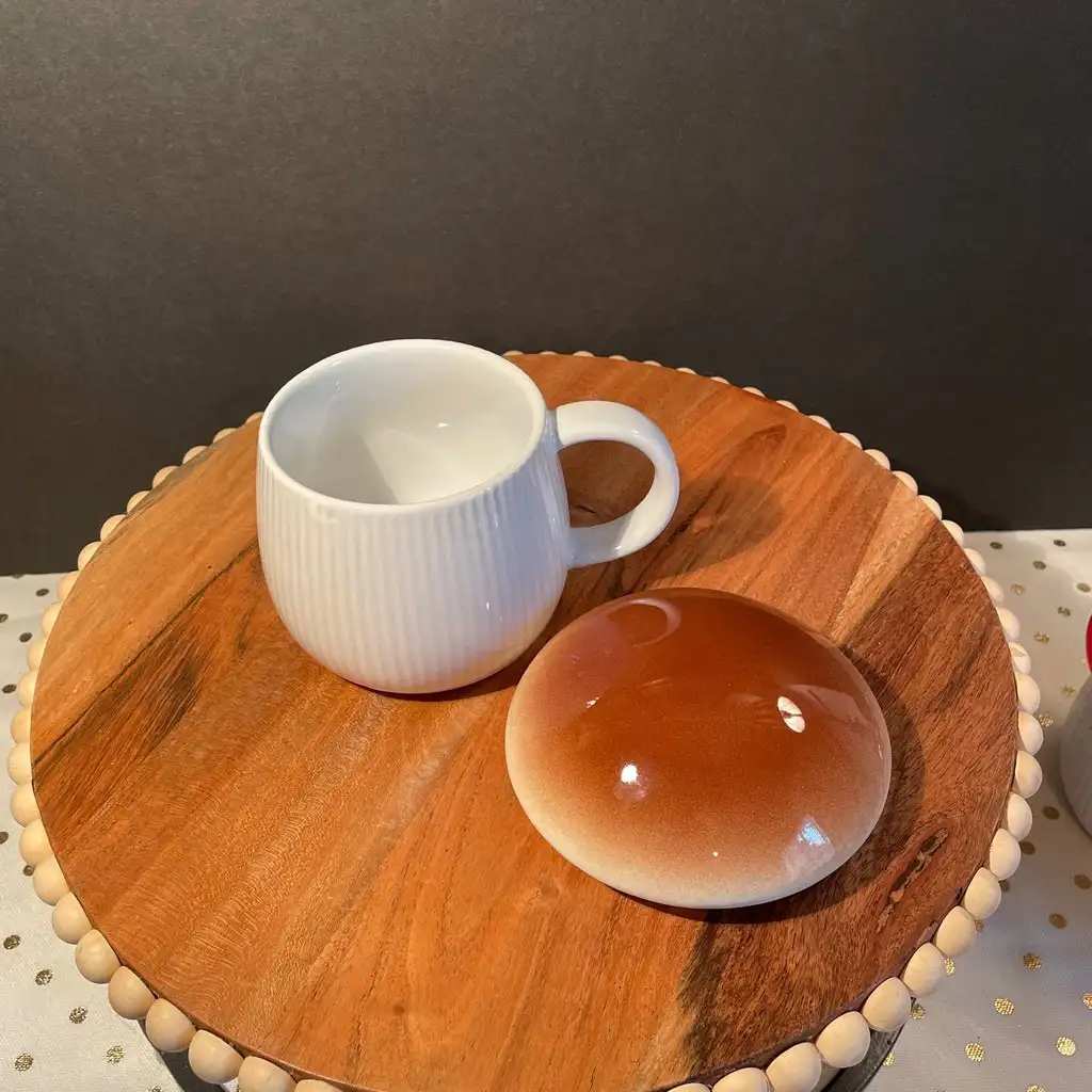 Tazza Da Tè A Forma Di Fungo - Set Con Infusore E Sottobicchiere