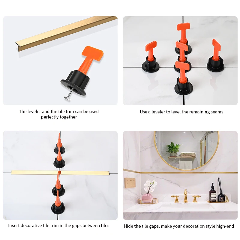 SMAProfiles Factory Price Tiles Leveler Spacers Lippage Leveling System Tile Wedges Fastener for Wall Tile
