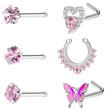 Fashion accessories 6 PCS Stainless steel jewelry wholesale Nose rings for women Body Jewelry Sets