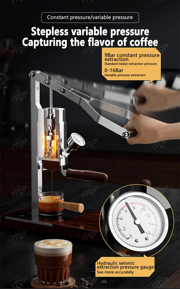 For Home Use Manual 116bar Mini Portable Coffee Hand Press Espresso