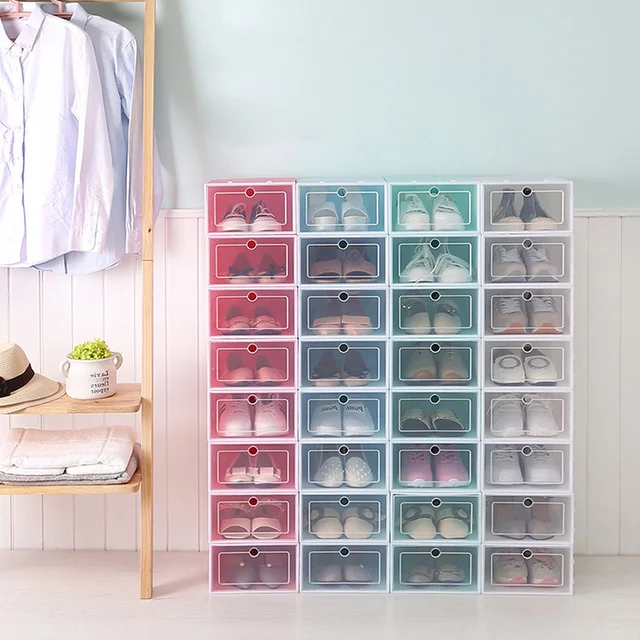 Odyhome Ds107 Shoe Storage Boxes Drawer Type Front Opening Shoe Rack Organizer Shoes Container Women's Sneakers