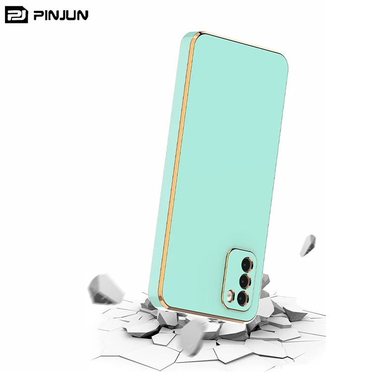Creative 6D Solid Color Plating Frame Mobile Phone Cases for Xiaomi Poco M3 M5s M5 M4 F4 X4 GT Back Cover Camera Protection Case
