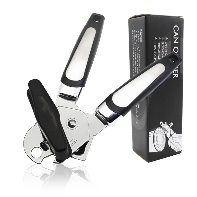 Multifunction Stainless Steel 3-in-1 Manual Opener for Bottles and Cans Butterfly Smooth for Topless Edge Handheld