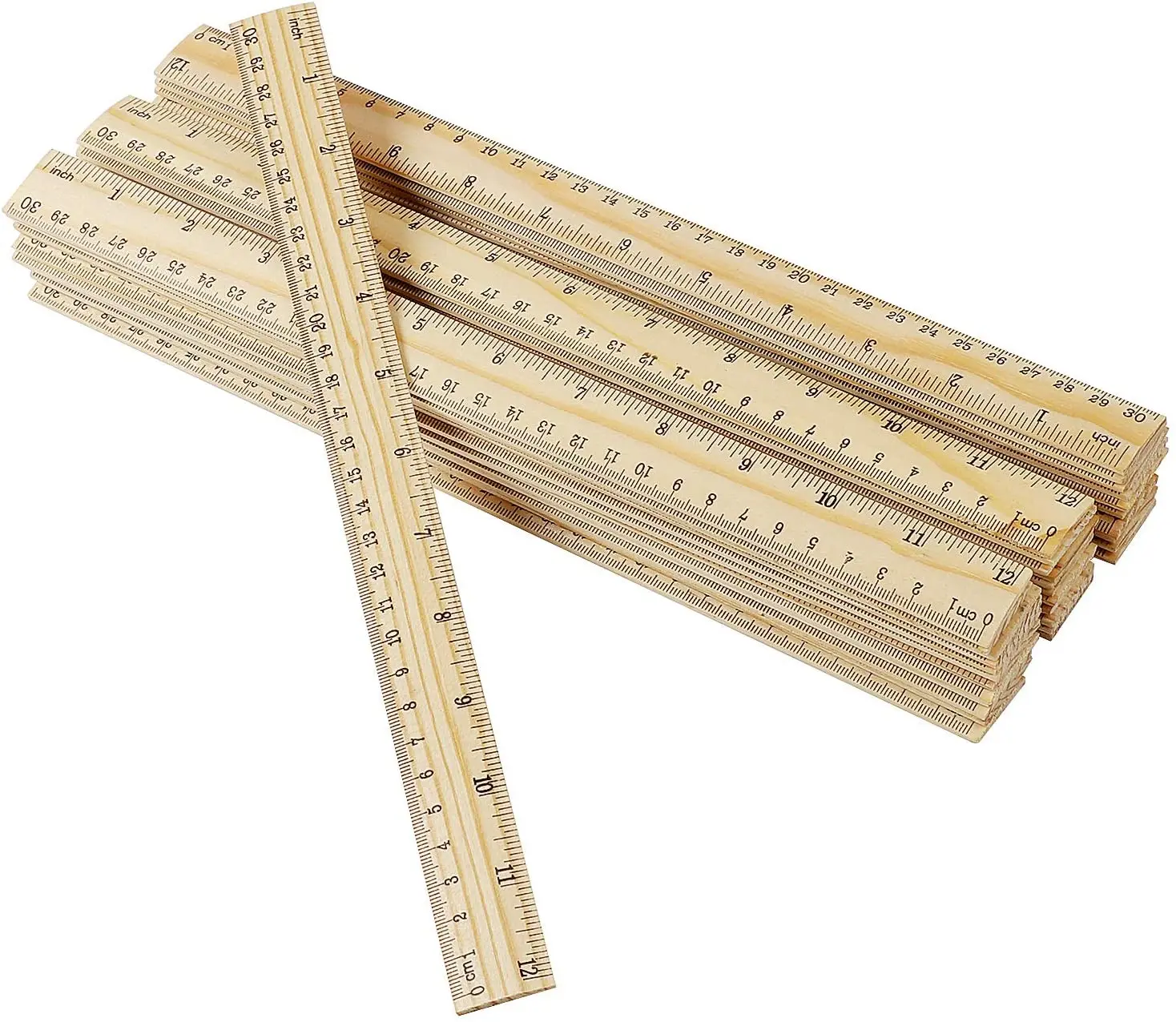 Деревянный сантиметр. Линейка durable. Inch Wooden Ruler.