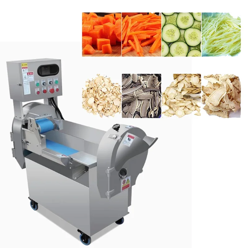 Commercial Multifunctional Vegetable Cutter Automatic Apple Potato Carrot Dicer Machine with Motor for Cabbage Shredding