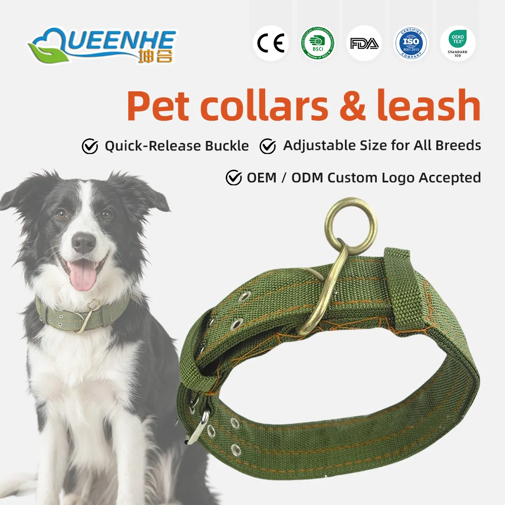 Wholesale Personalized Soft Dog Collar with Rivet Zinc Alloy Buckle Du - product detail 1