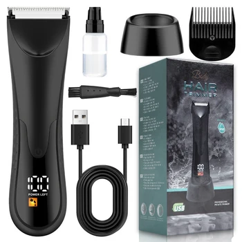 Hair cut Male Hygiene Razor Standing Recharge Dock Wet Dry Clippers Electric Groin Hair Trimmer Waterproof hair clipper