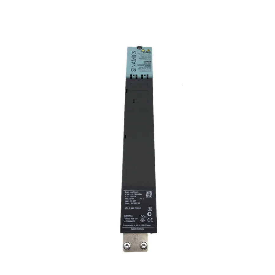 New Original 6SL3120-1TE13-0AA4 single motor module belonging to Siemens SINAMICS S120 series. Designed for high‑performance drive applications, 3A rated current, DC link powered, precise speed/torque control, short‑circuit and overload protection