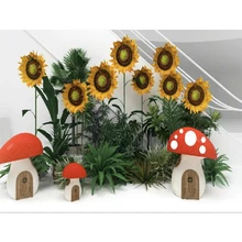 Wholesale Customized Artificial Flowers Sunflower Automatically Turn Follow The Movement Of The Human Body