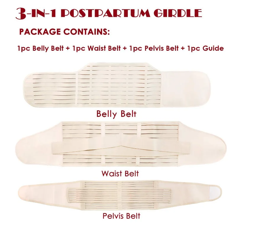 Postpartum Abdominal Pack Plussize Pregnant Belt Belted Pelvic Band Breathable Restraints 3 In
