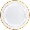 White with gold rim7.5inch