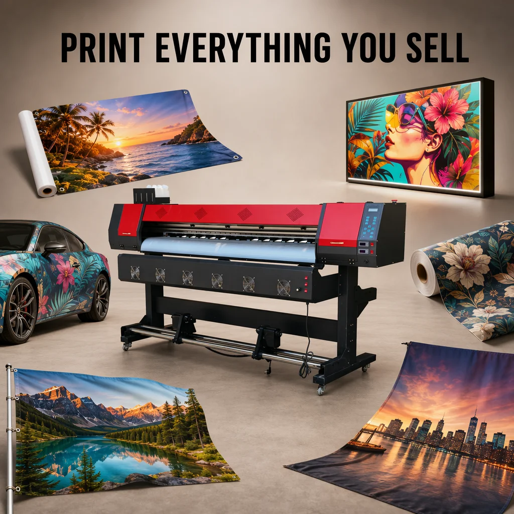 High Speed 40sqm/h 1.88m Wide Format Printer with Dual I3200 Heads for Advertising Company