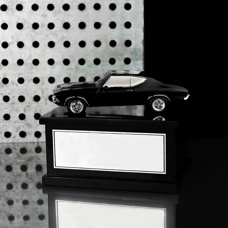 Wholesale Custom Keepsake Human Cremation Box Perfect Black Resin Small Muscle Car Adult Cremation Urn